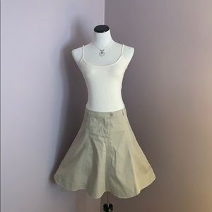 Anthropologie Sitwell Khaki Skirt NWOT